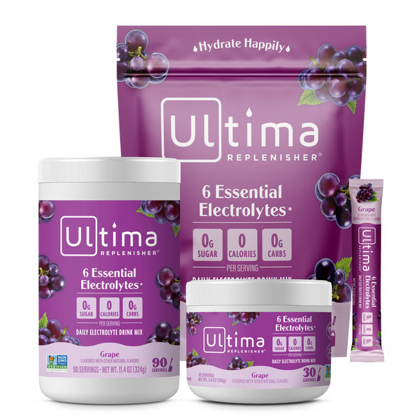 Ultima Replenisher Grape electrolyte hydration powder